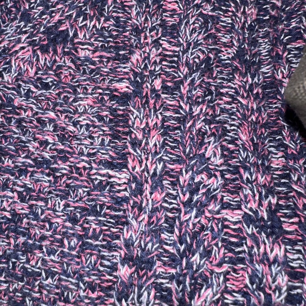 Gap Crochet Sweater Women's Size S Navy/Pink/White EUC - Picture 5 of 5